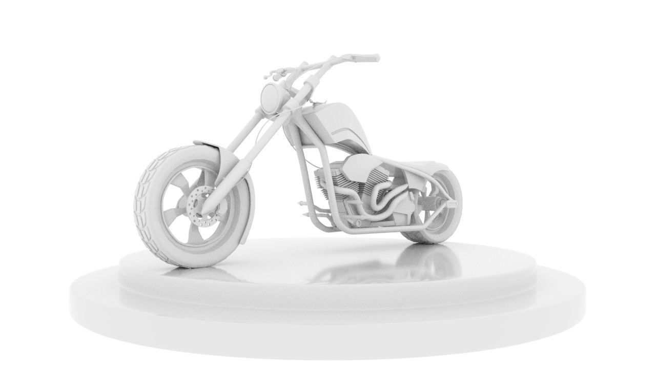 Chopper skull fire 3D model_12