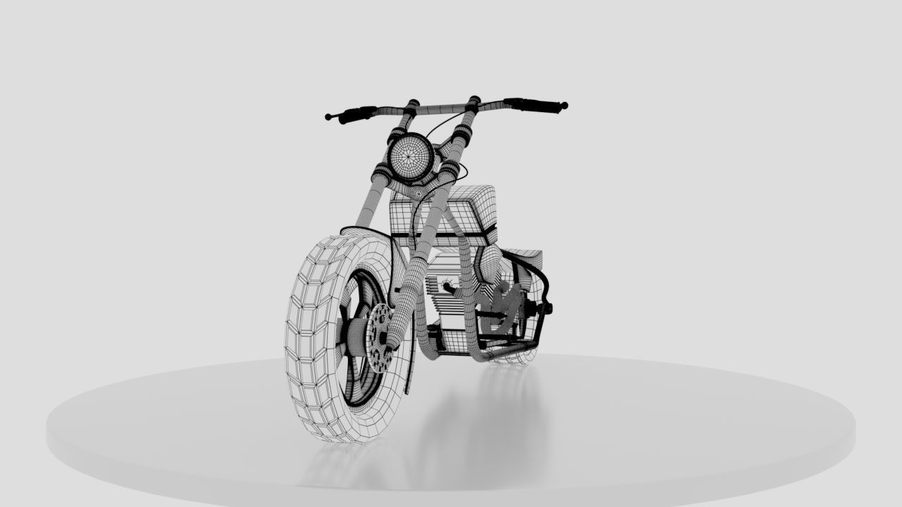 Chopper skull fire 3D model_18