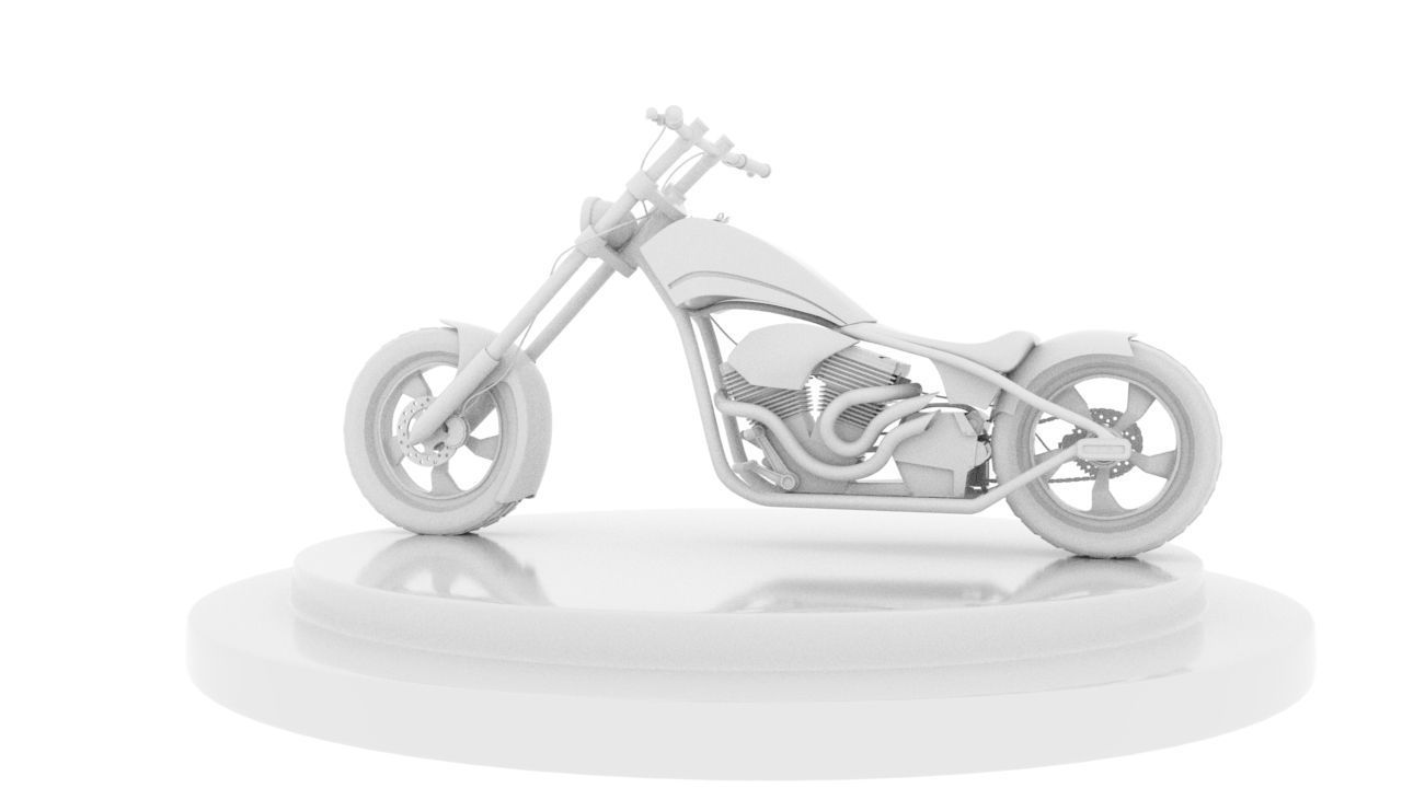 Chopper skull fire 3D model_15