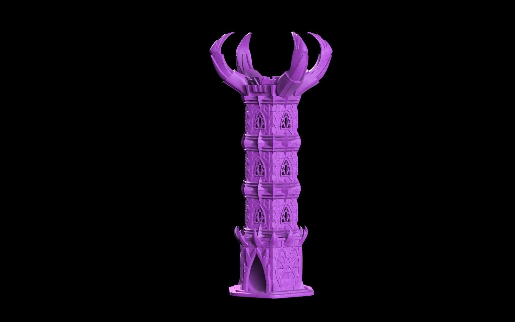 Chaos Dice tower  3D print model_1