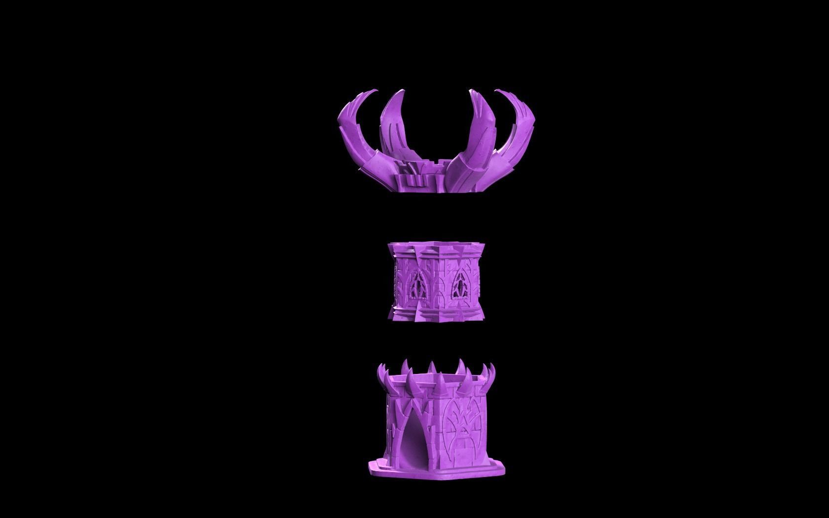 Chaos Dice tower  3D print model_2