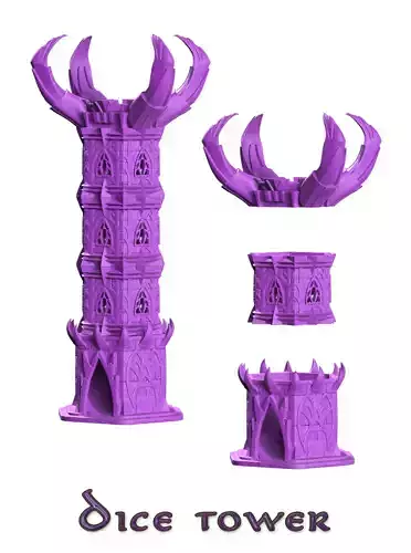 Chaos Dice tower  3D print model