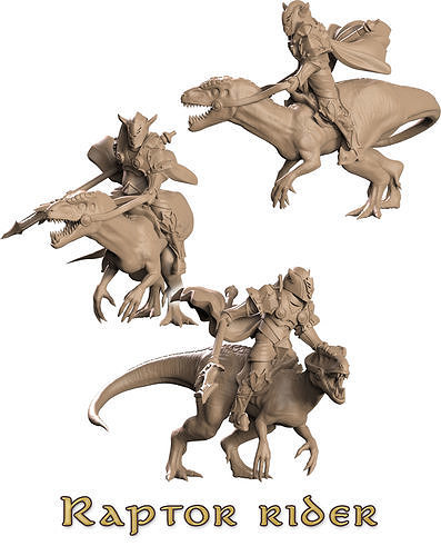 Raptor rider 3D print model