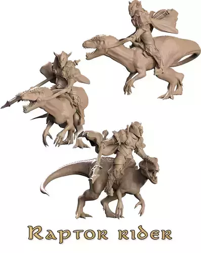 Raptor rider 3D print model