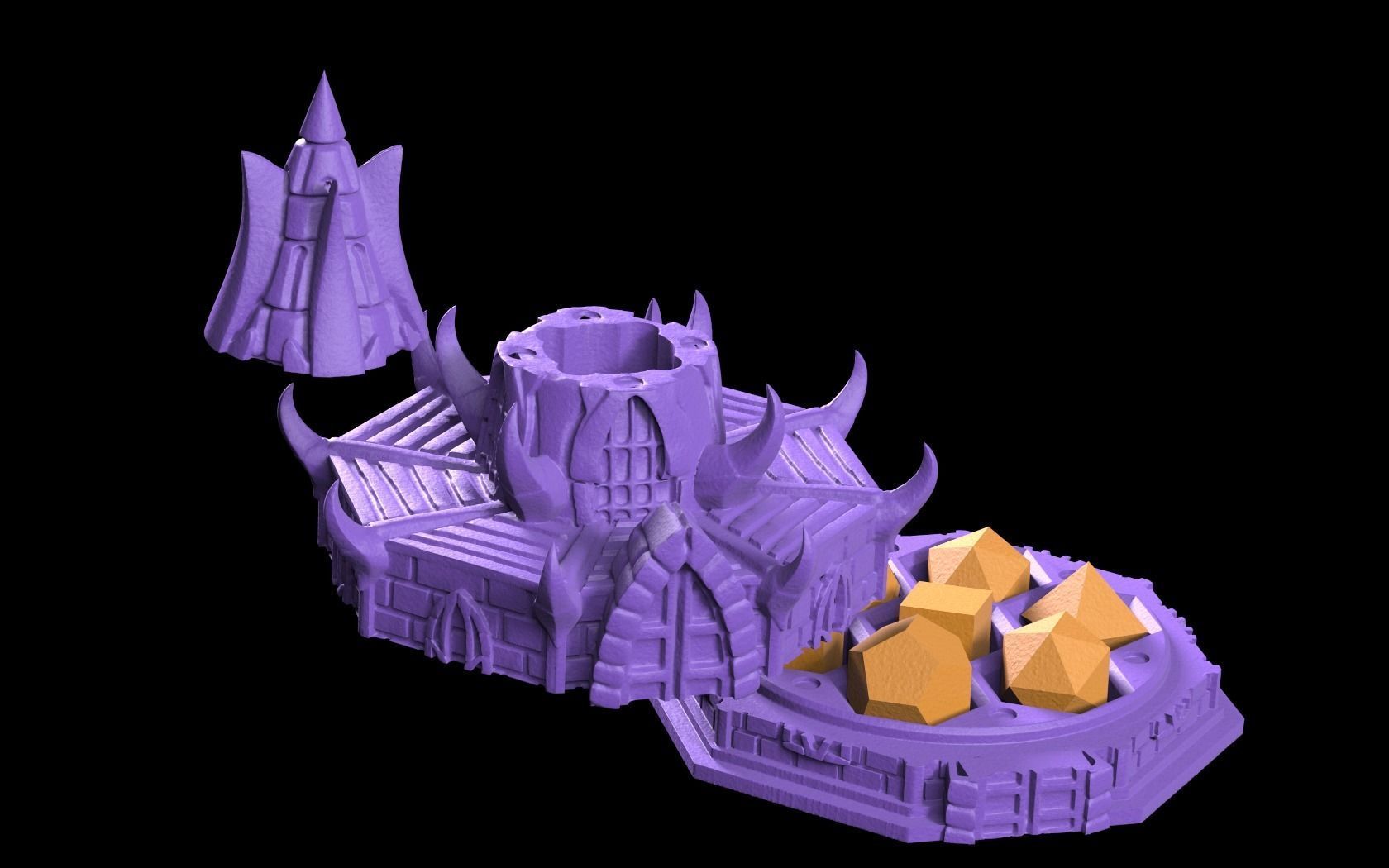 Chaos dice case 3D print model_1