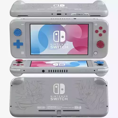 Nintendo Switch Lite Zacian and Zamazenta Edition 3D model
