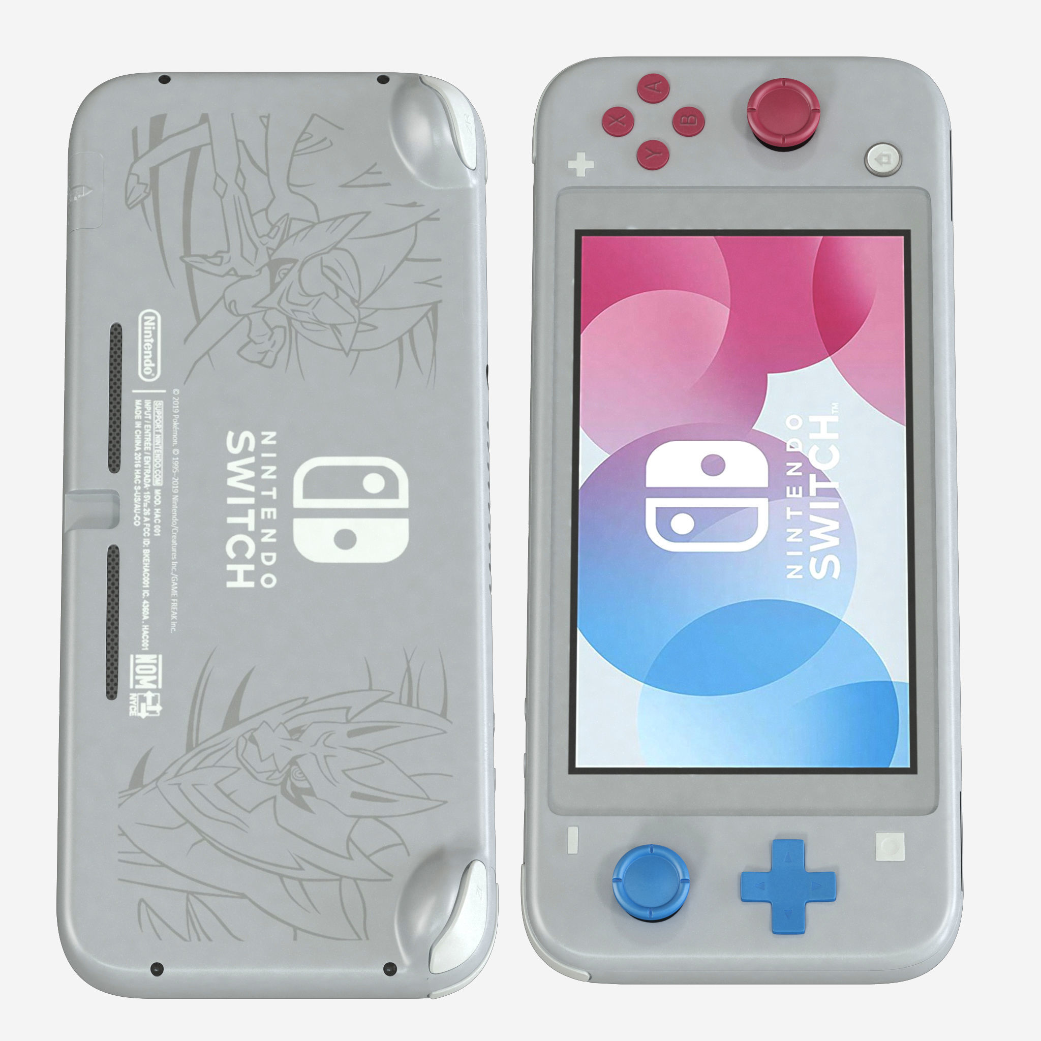 Nintendo Switch Lite Zacian and Zamazenta Edition 3D model_17