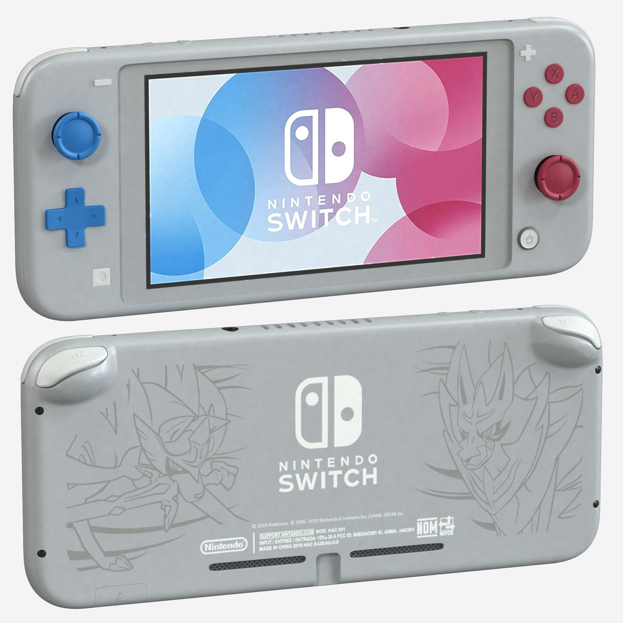 Nintendo Switch Lite Zacian and Zamazenta Edition 3D model_20