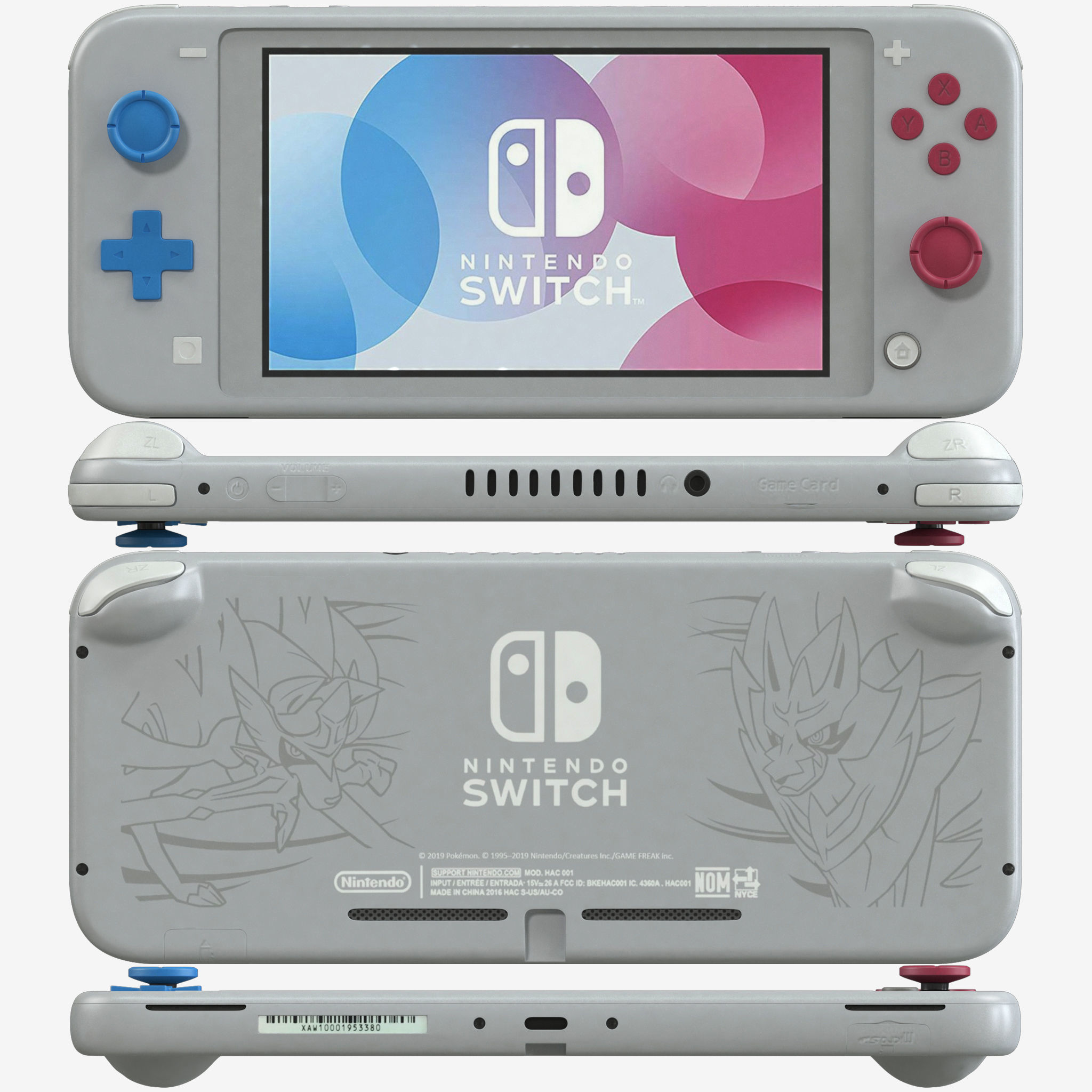 Nintendo Switch Lite Zacian and Zamazenta Edition 3D model_1