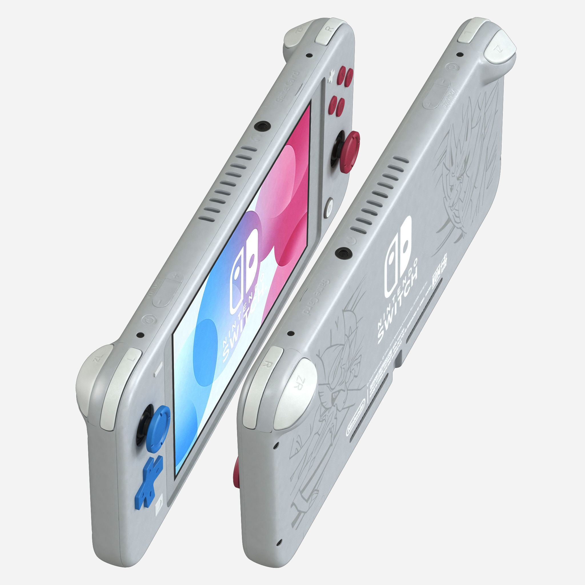 Nintendo Switch Lite Zacian and Zamazenta Edition 3D model_23