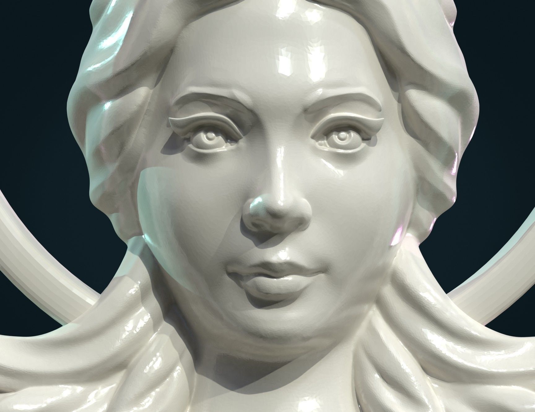 Angel Relief 3D print model_8
