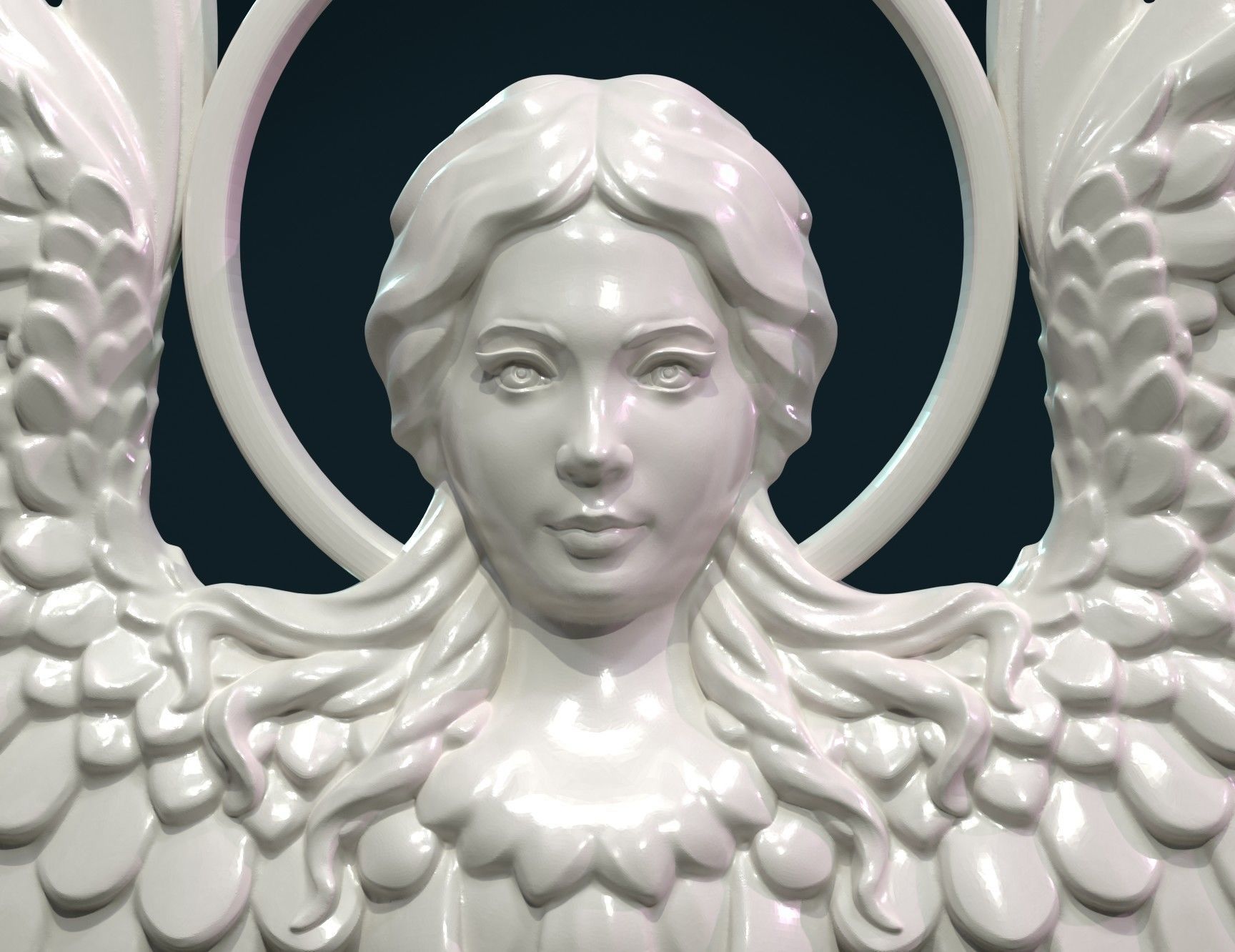 Angel Relief 3D print model_4