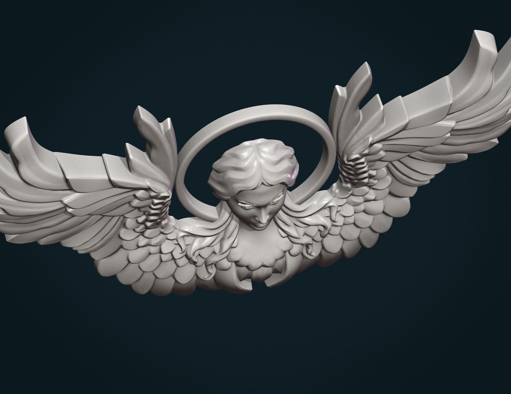 Angel Relief 3D print model_10