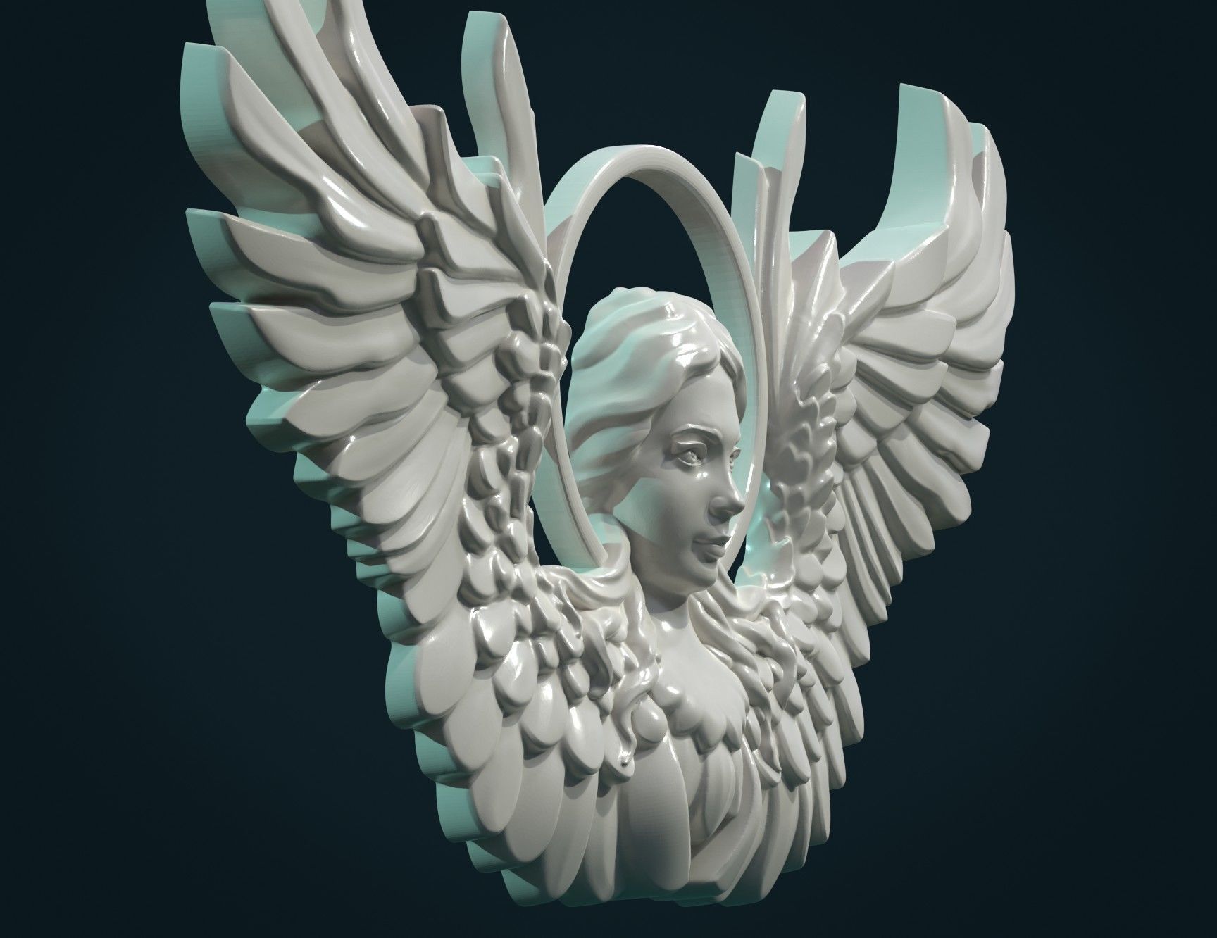 Angel Relief 3D print model_2