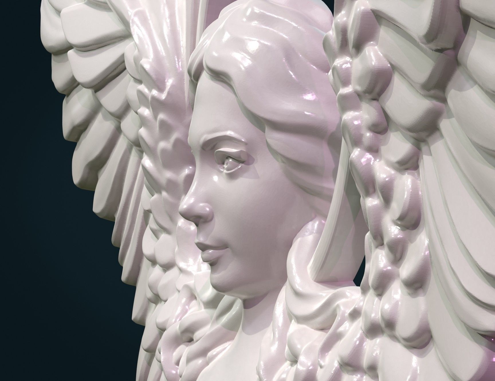 Angel Relief 3D print model_5