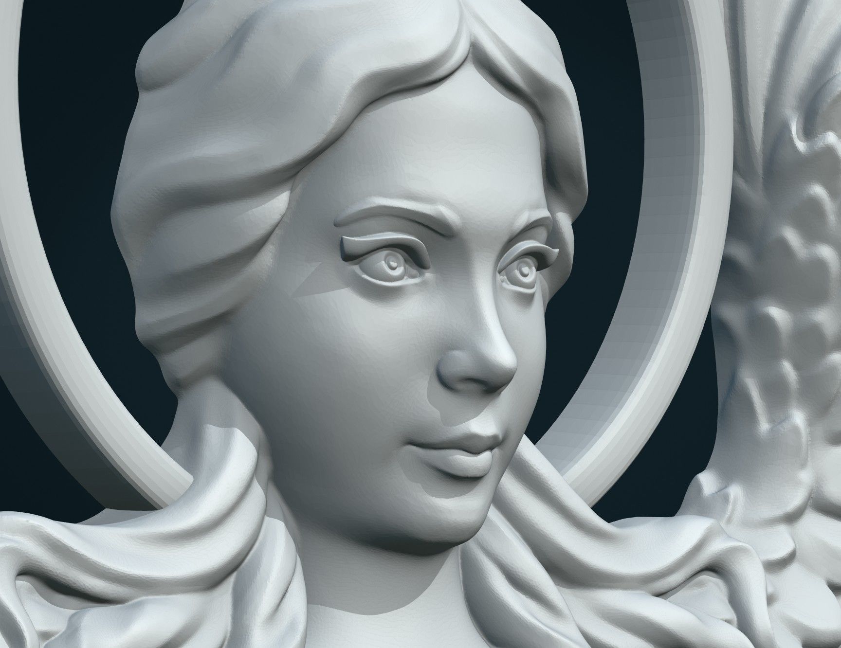 Angel Relief 3D print model_13