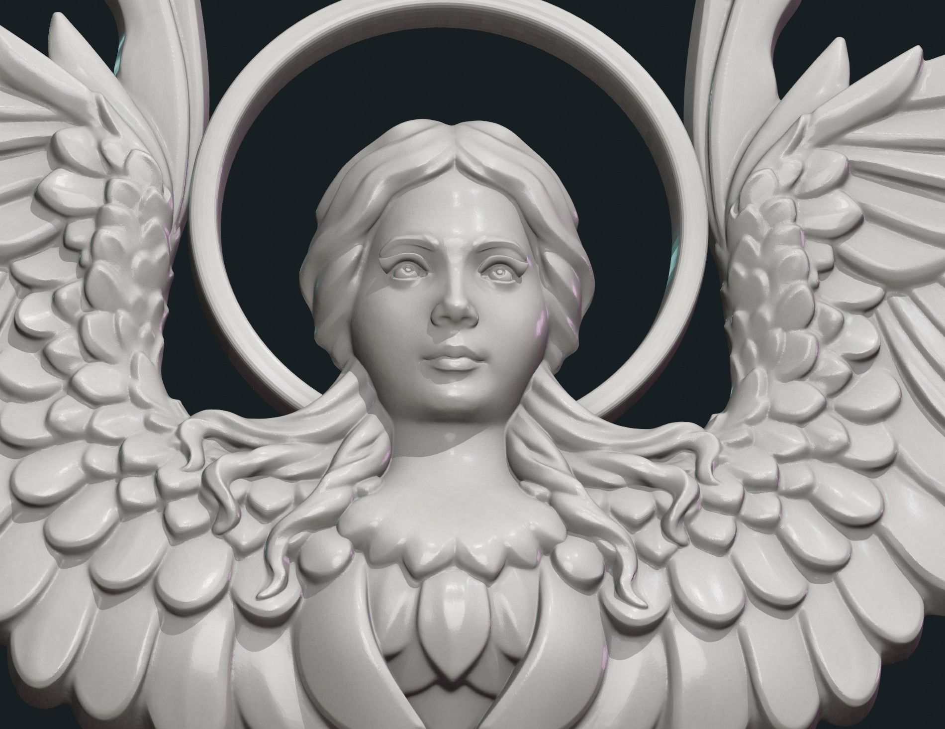 Angel Relief 3D print model_15