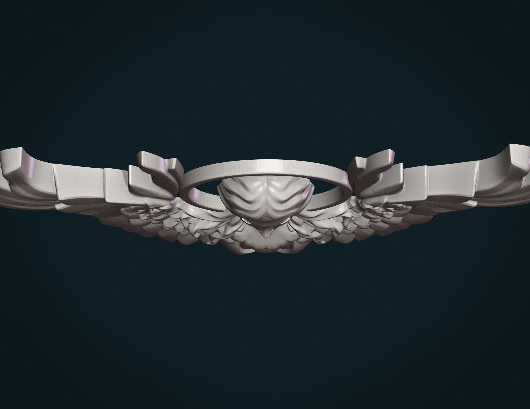 Angel Relief 3D print model_9