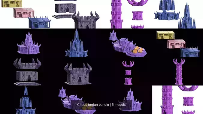 Chaos terrian bundle 3D Model Collection
