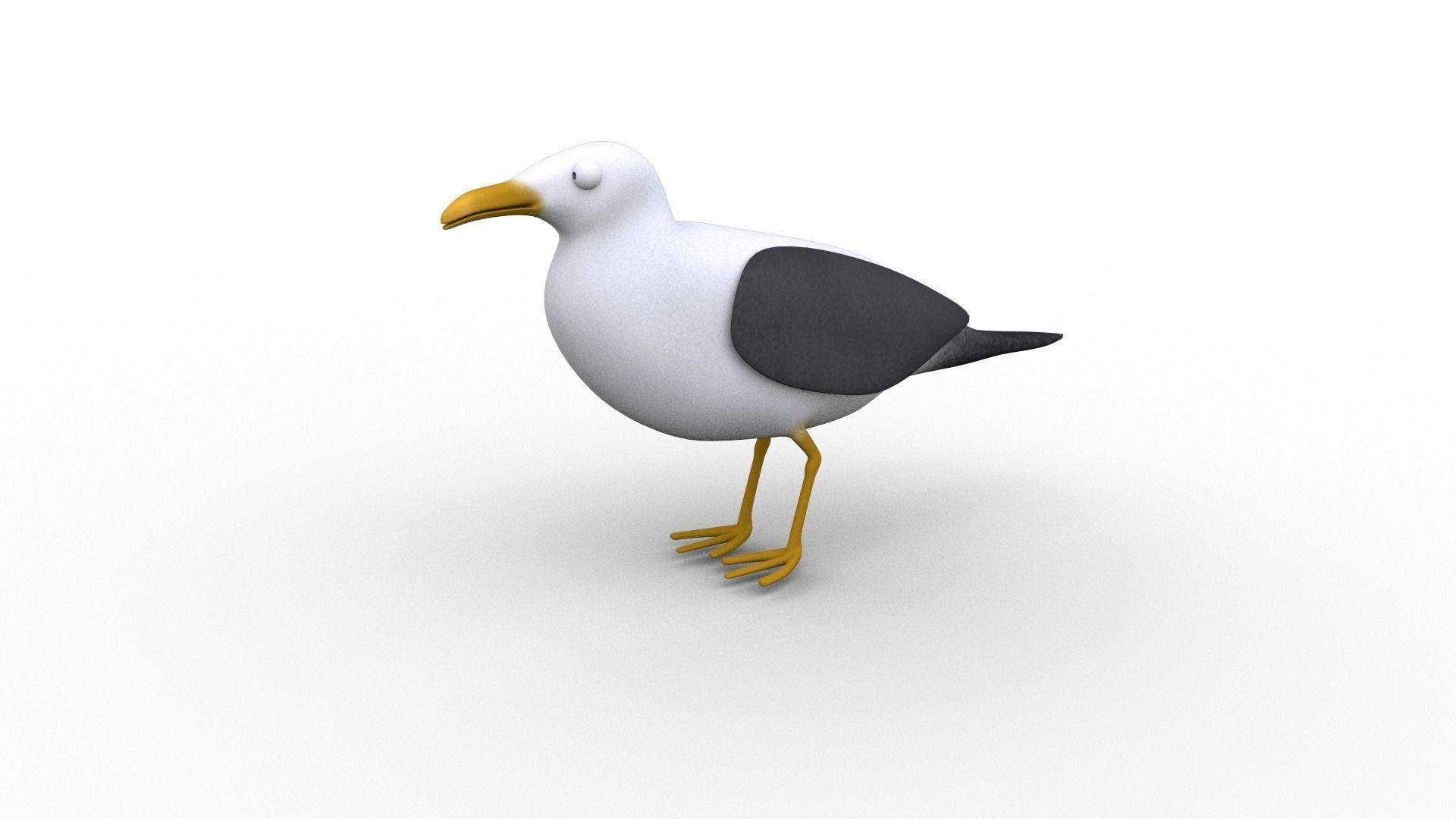 Cartoon Seagull - Rigged