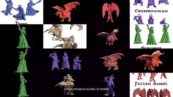Chaos miniature bundle 3D Model Collection
