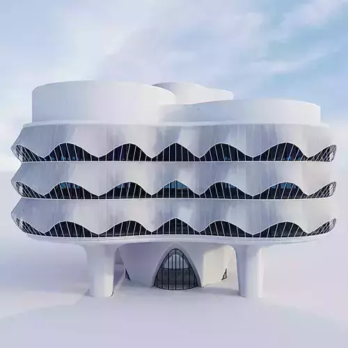 Futuristic building 12 3D model