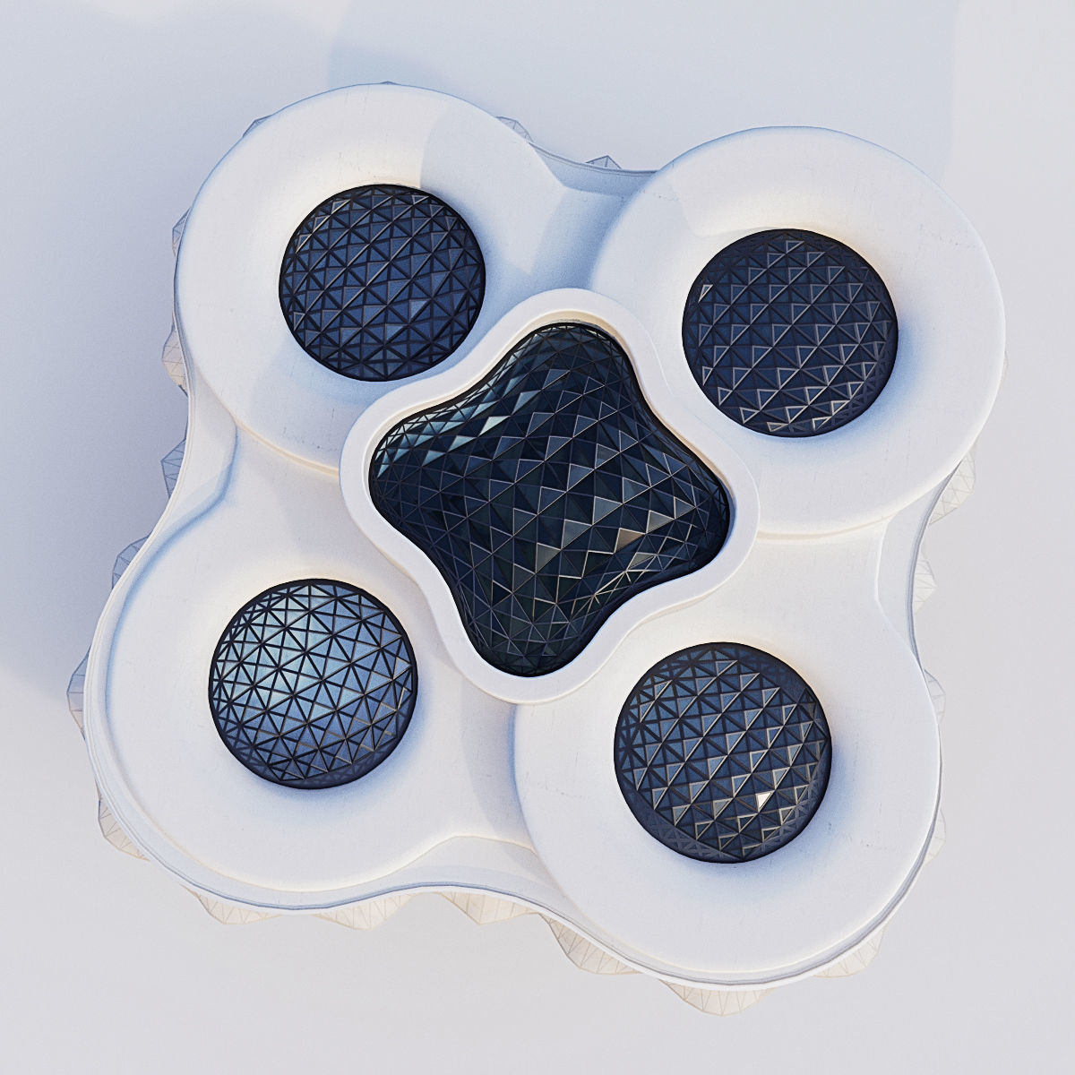 Futuristic building 12 3D model_2