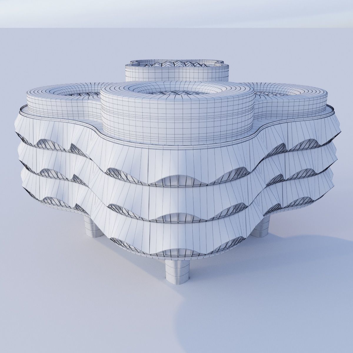 Futuristic building 12 3D model_6