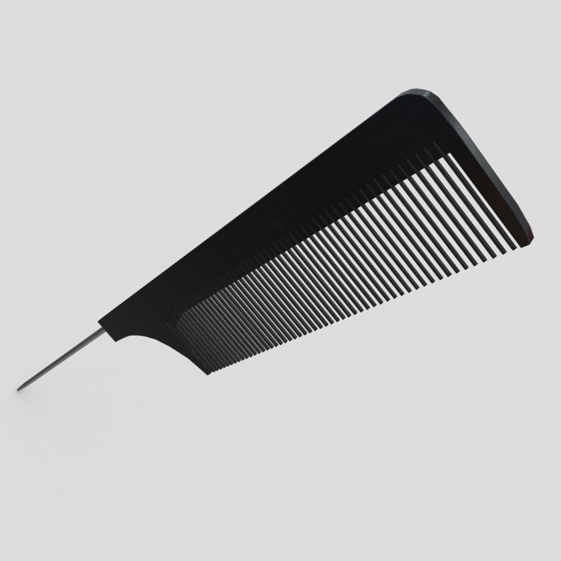 Pin Tail Comb Low-poly 3D model_4
