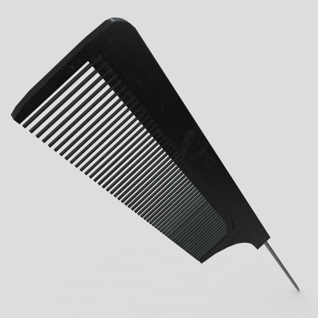 Pin Tail Comb Low-poly 3D model_8