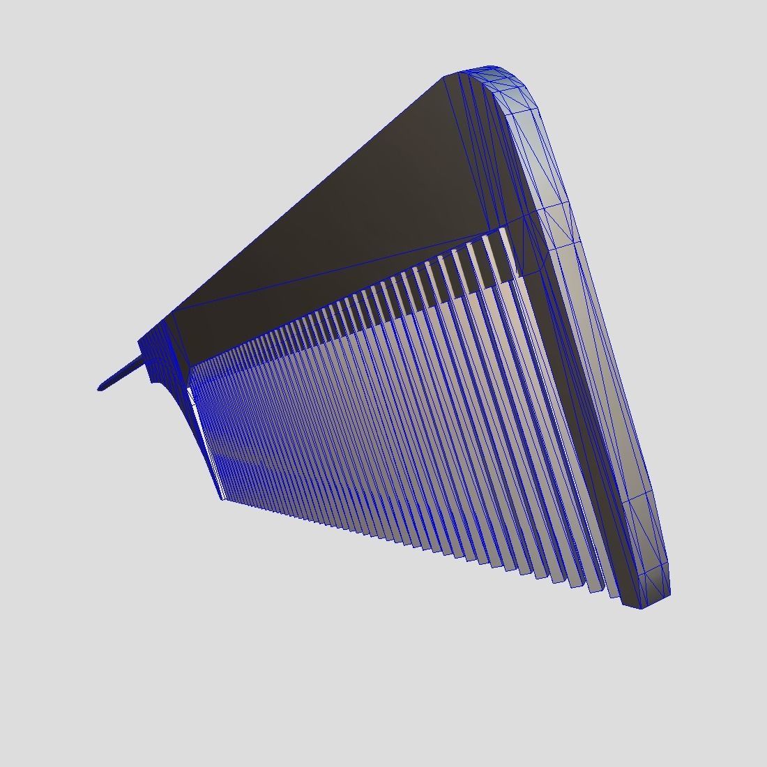 Pin Tail Comb Low-poly 3D model_7