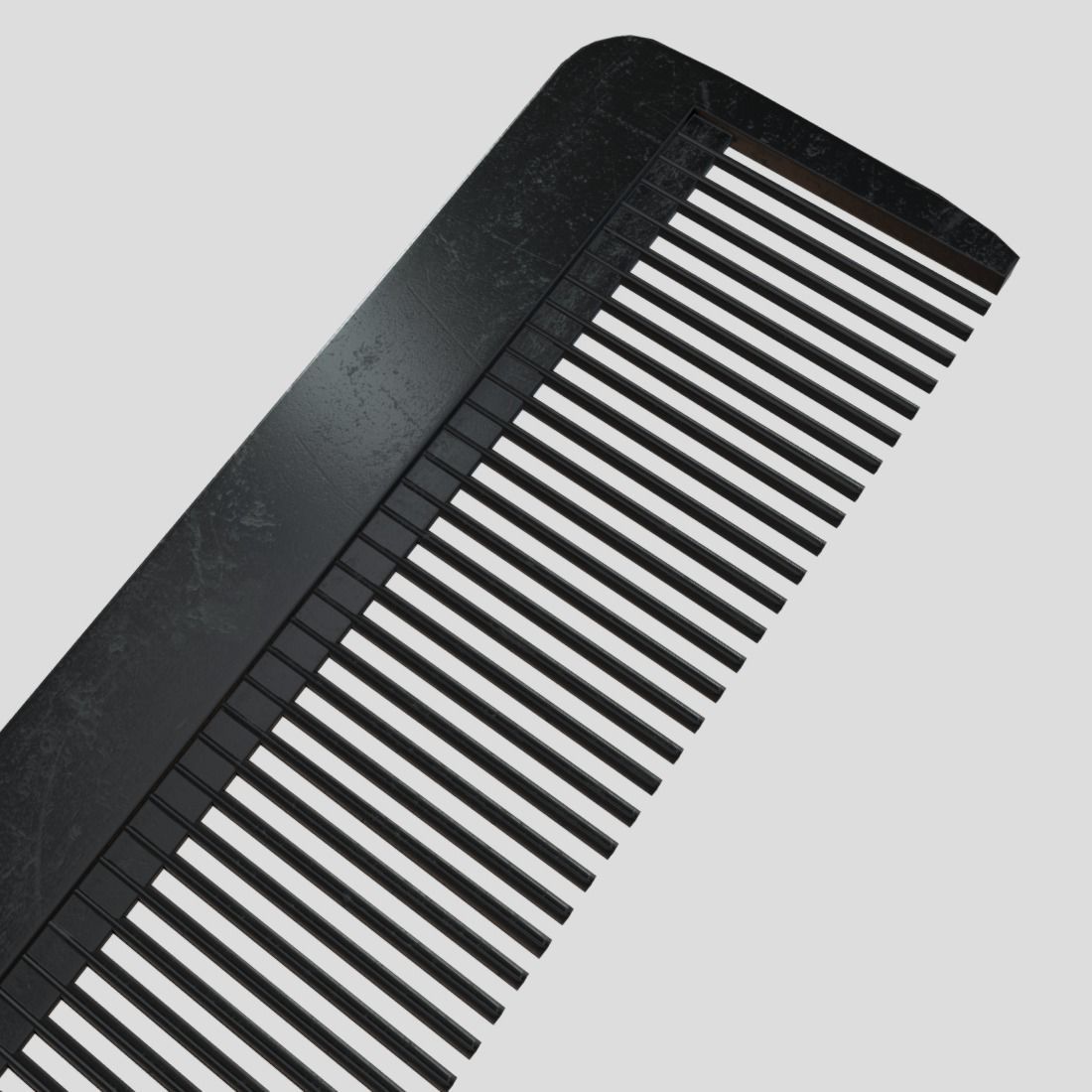 Pin Tail Comb Low-poly 3D model_12