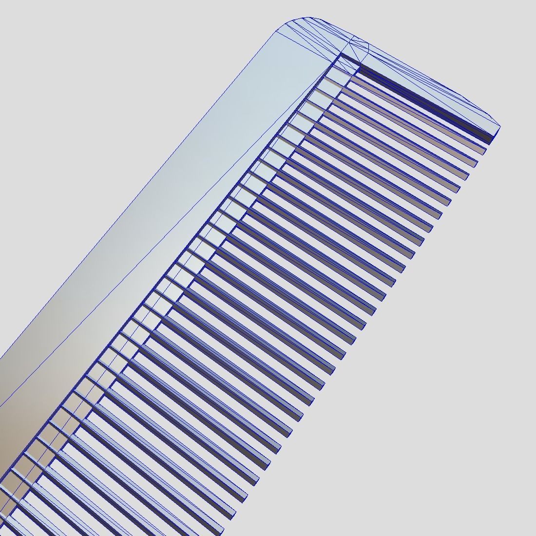 Pin Tail Comb Low-poly 3D model_13