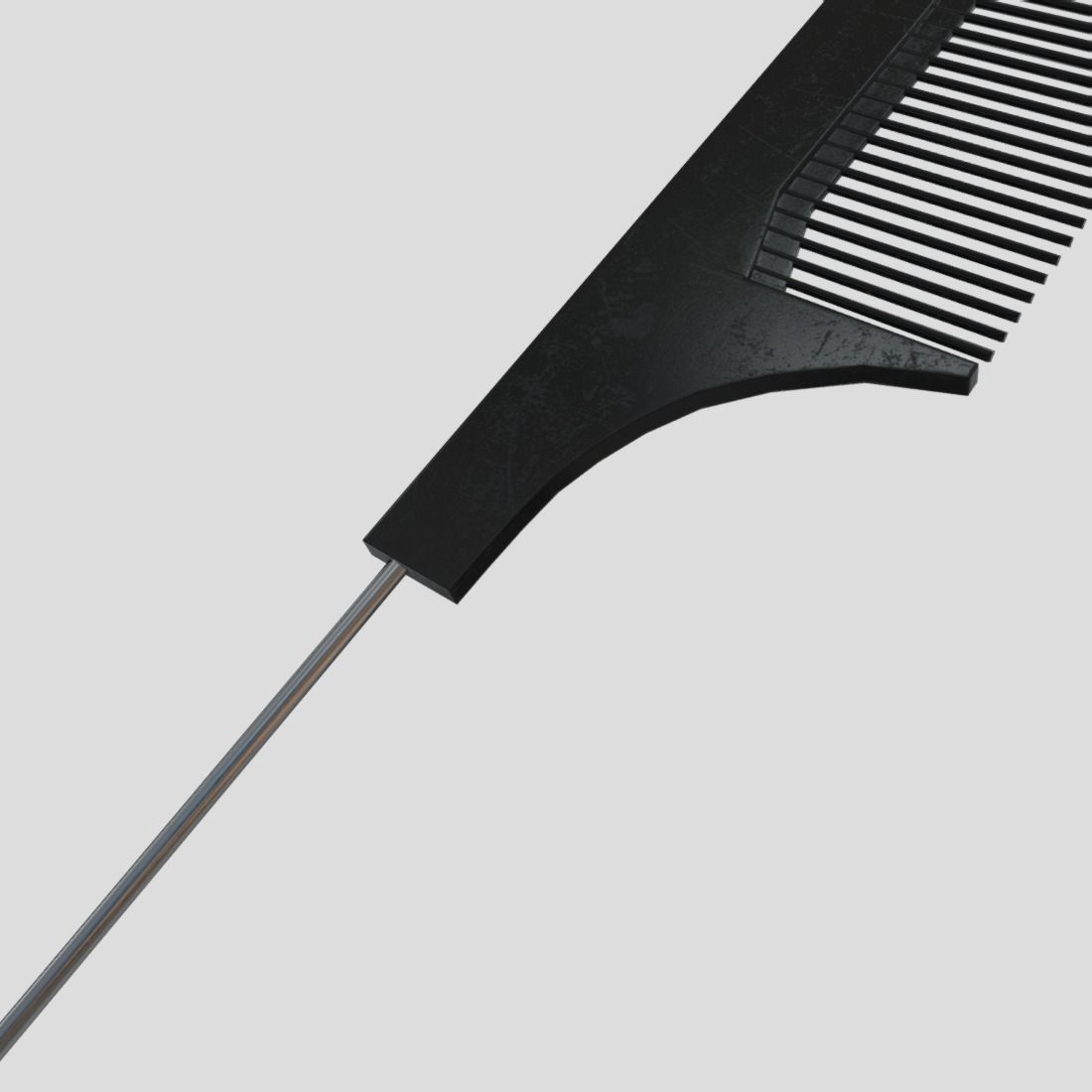 Pin Tail Comb Low-poly 3D model_14