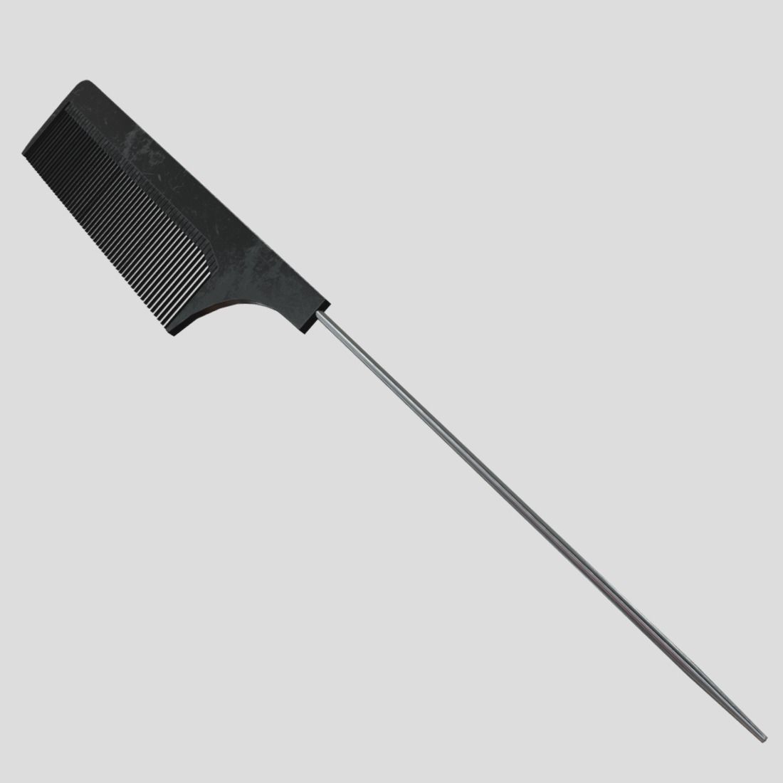 Pin Tail Comb Low-poly 3D model_10