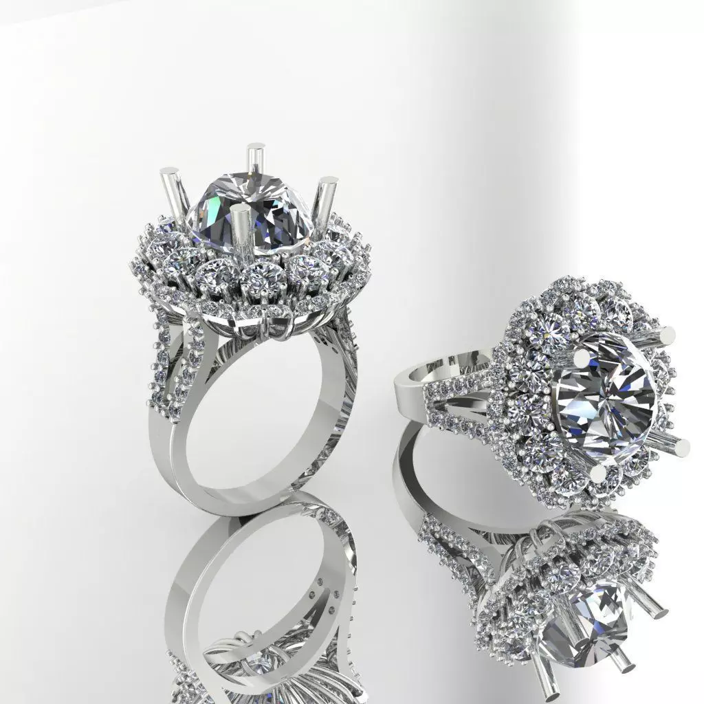Ring Diamond Low-poly 3D model