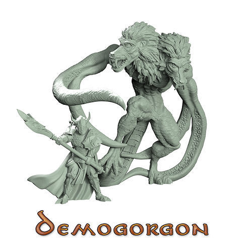 Demogorgon and man 3D print model