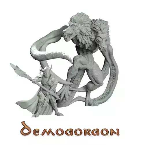 Demogorgon and man 3D print model