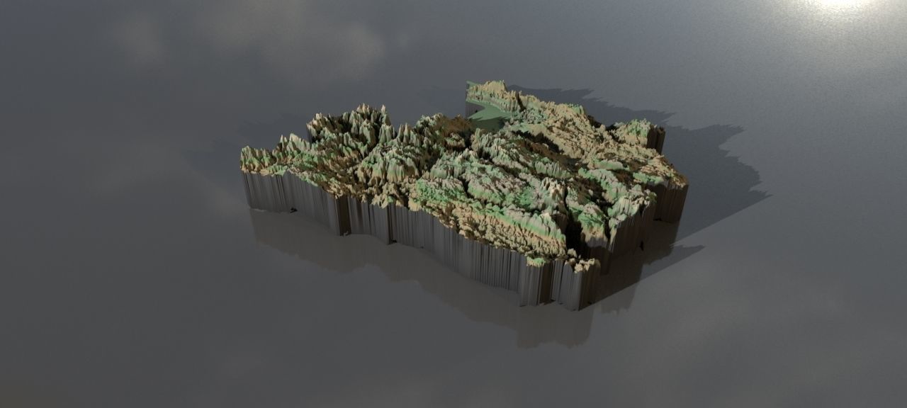 High-resolution heightmaps and geometry for Montenegro Texture_1