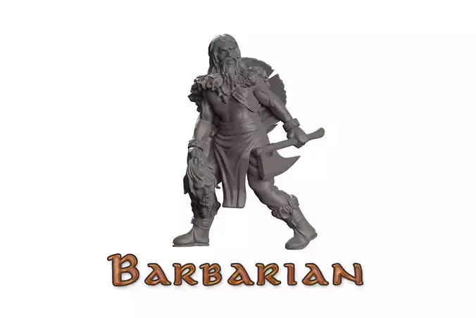 viking barbarian 3D print model