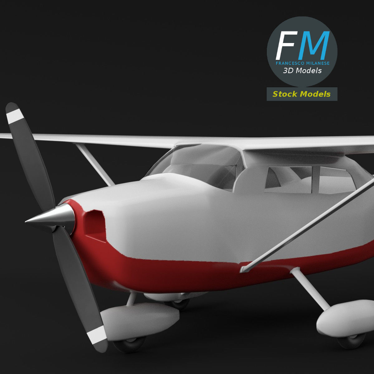 Toy personal use airplane 3D model_5