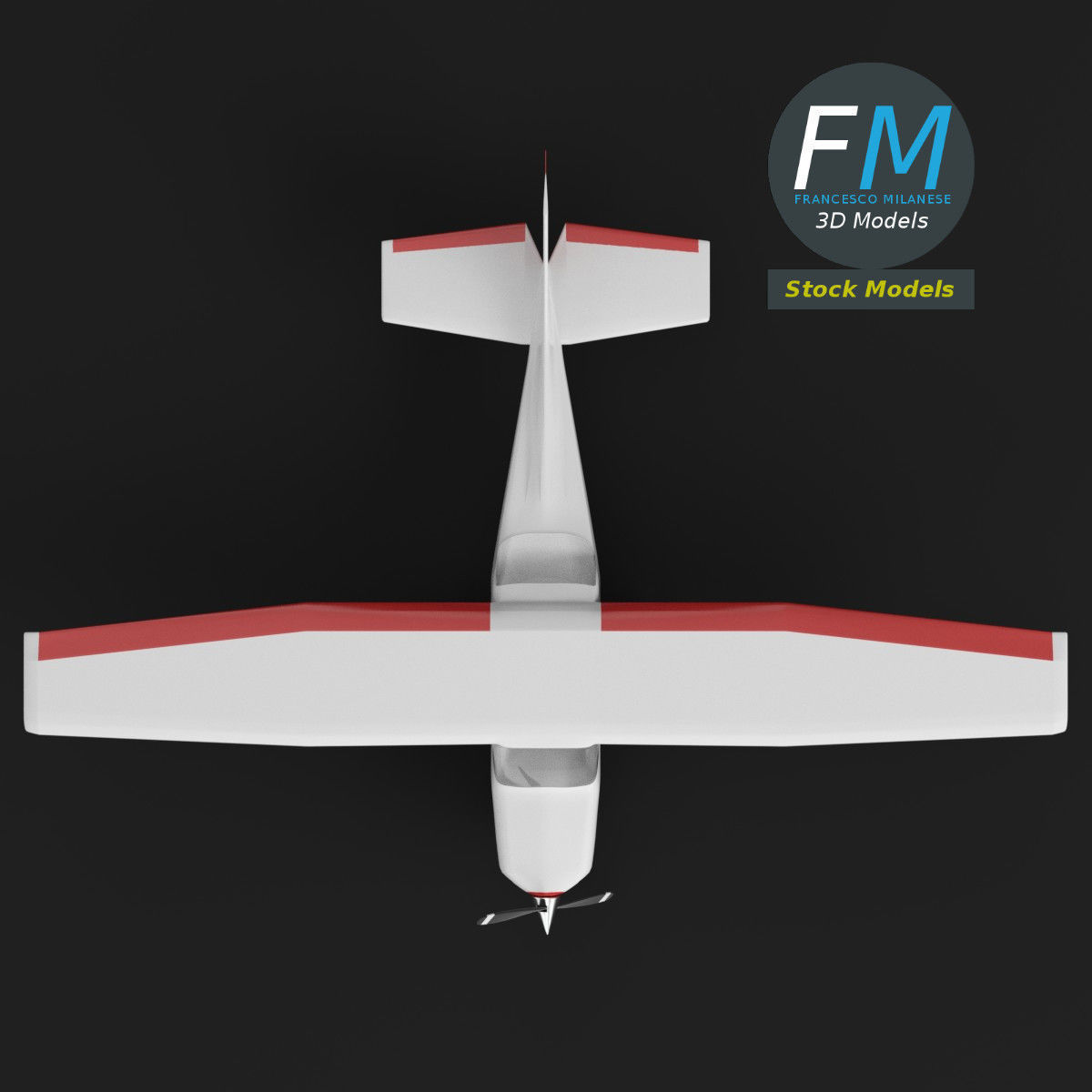 Toy personal use airplane 3D model_6