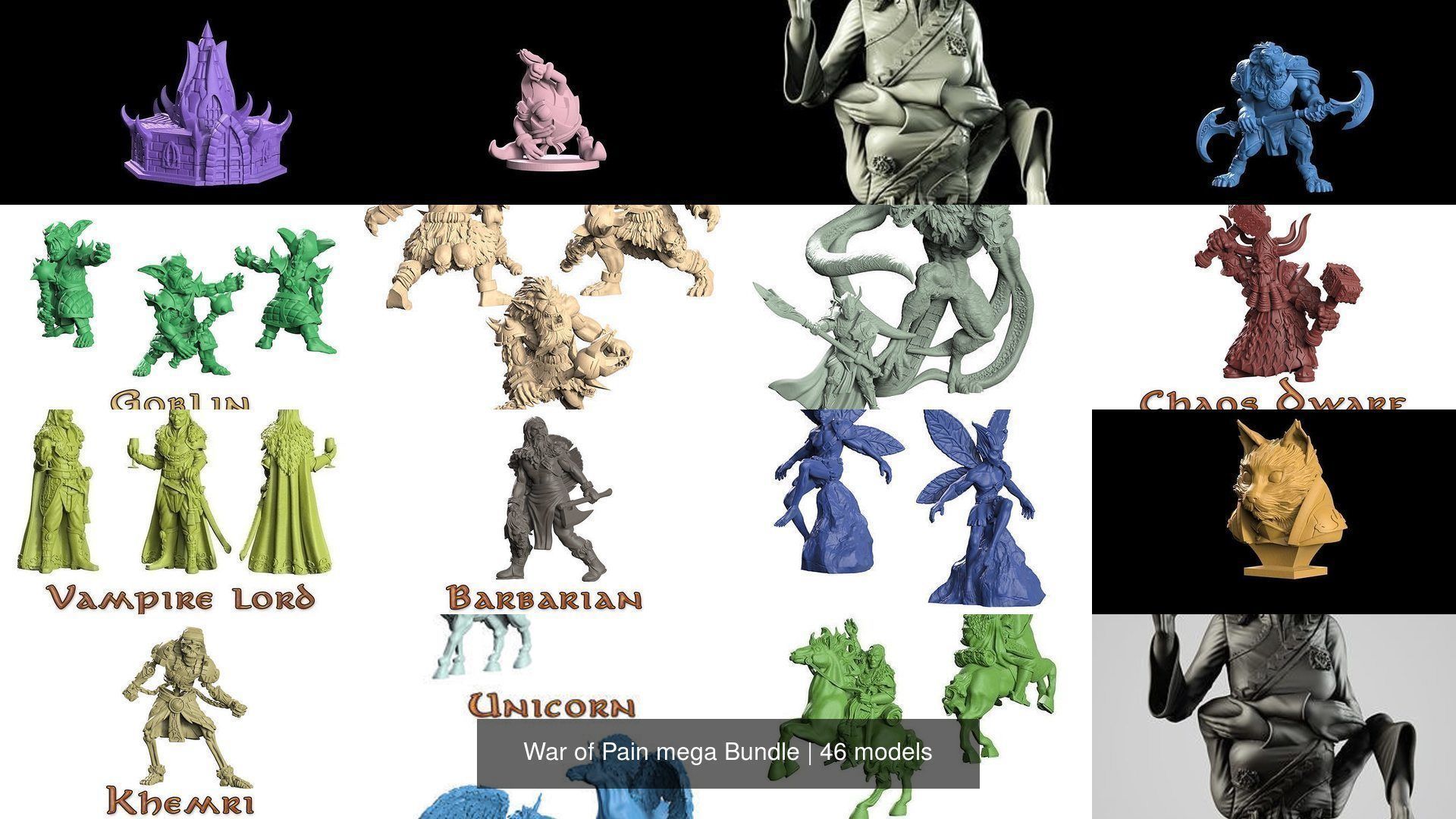 War of Pain mega Bundle 3D Model Collection_5