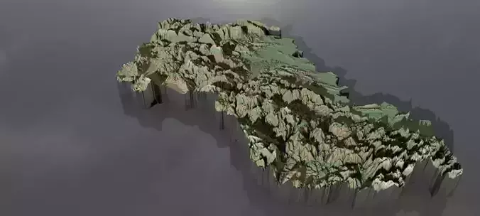 High resolution heightmaps and geometry for Albania Texture