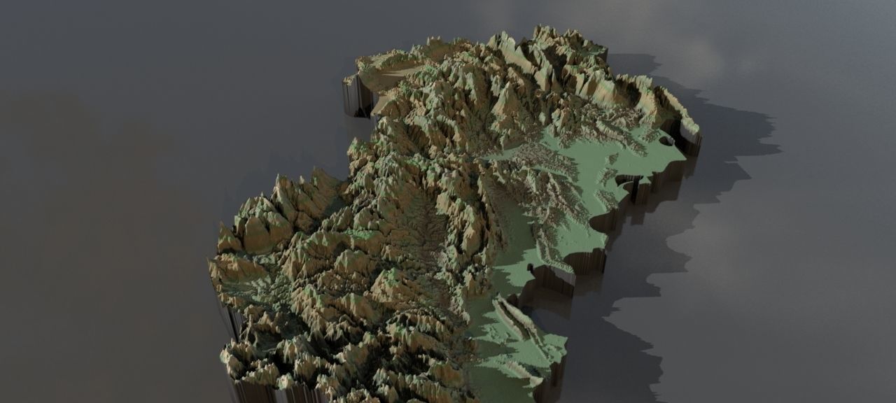 High resolution heightmaps and geometry for Albania Texture_2