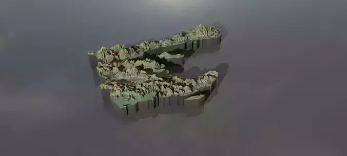 High resolution heightmaps and geometry for Haiti Texture