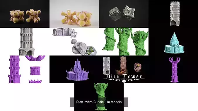 Dice lovers Bundle 3D Model Collection