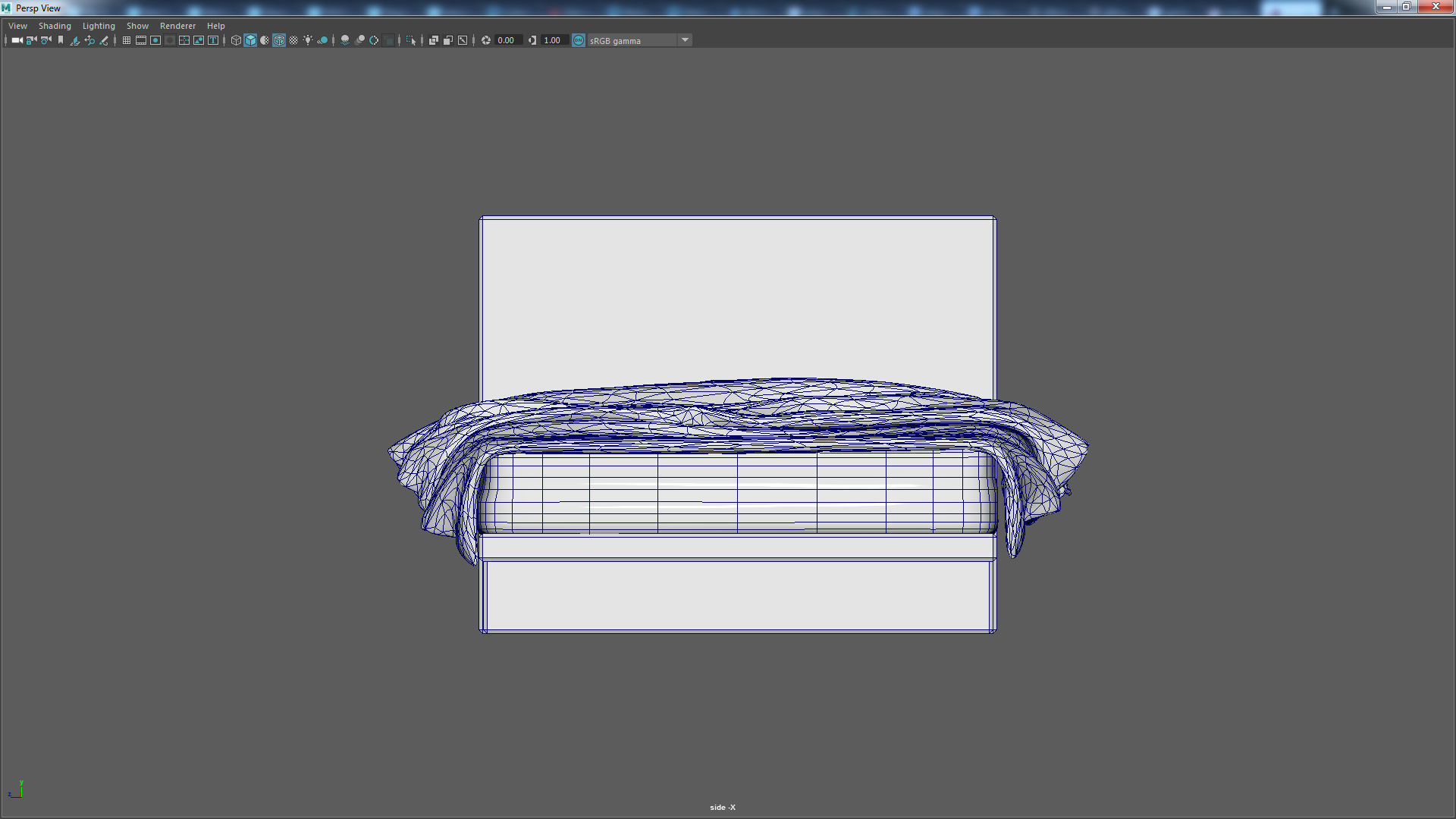Retro Colors Lowpoly Bed Low-poly 3D model_8