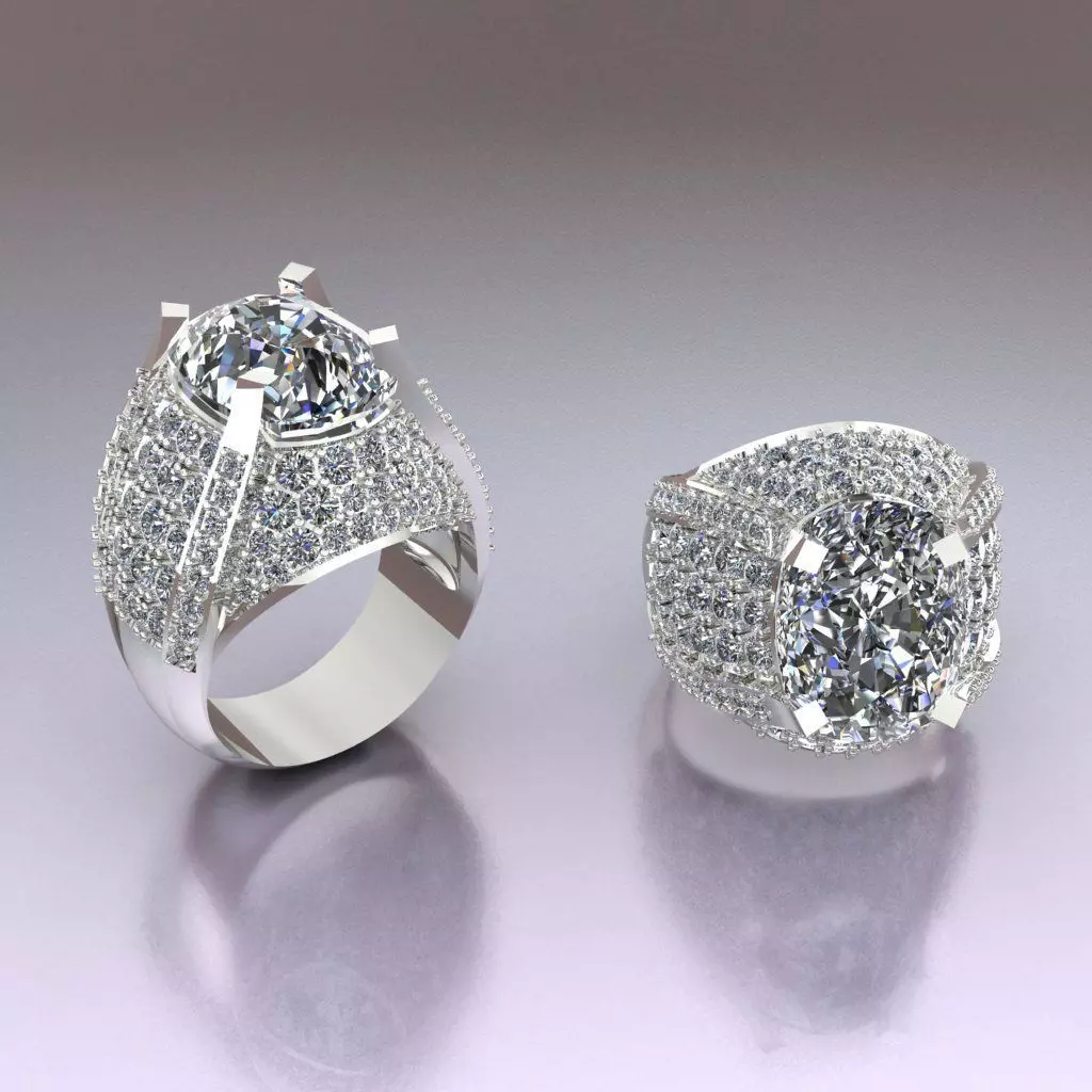 Ring Diamond Low-poly 3D model