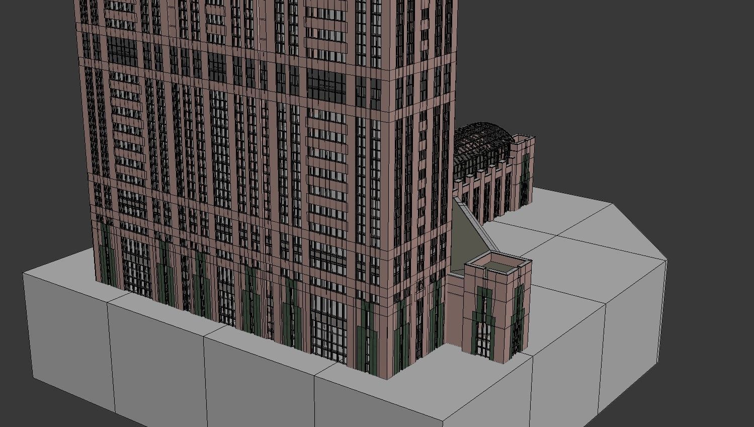 Chicago Building lowpoly Low-poly 3D model_11